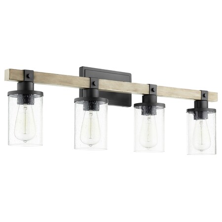 Quorum 4 Lights Noir W/ Driftwood Finish Vanitity 5189-4-69